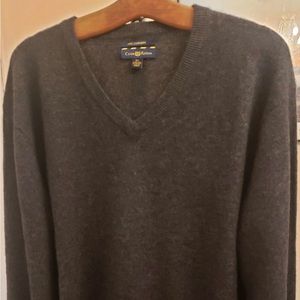 Club Room, Men’s 100% Cashmere Sweater, Size XL, Gray Colored